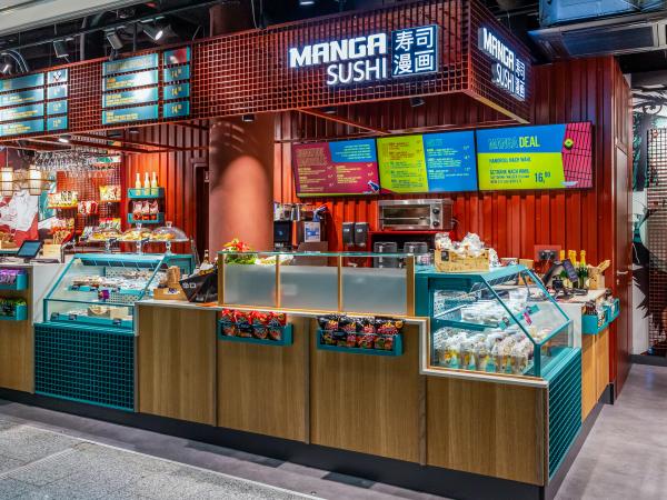 MANGA SUSHI er&ouml;ffnet: Lagard&egrave;re Travel Retail bringt japanische Popkultur und Kulinarik an den Frankfurter Flughafen 